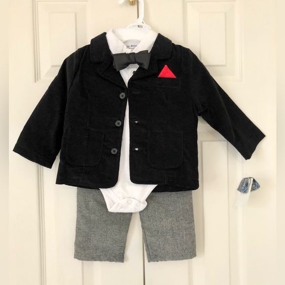 NWT Nannette Baby Boy Three Piece Suit 12M